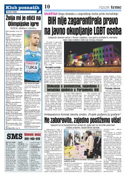 BiH nije zagarantirala pravo na javno okupljanje LGBT osoba 