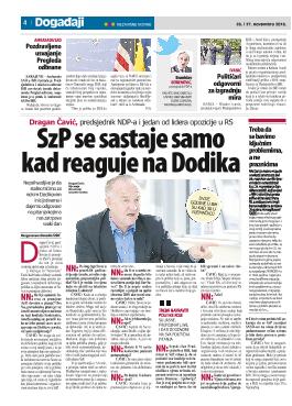 SzP se sastaje samo kad reaguje na Dodika 